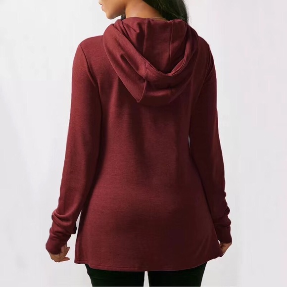 Women’s Long Sleeve Hoodie Sweatshirt - Picture 2 of 2